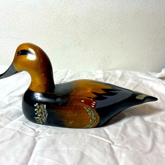 Vintage Hand Carved Wood Decoy Duck - Picture 3 of 5